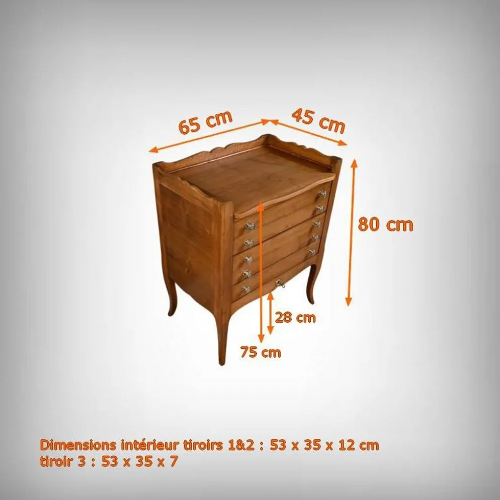 Argentier Petite Commode en Noyer Massif – 1940