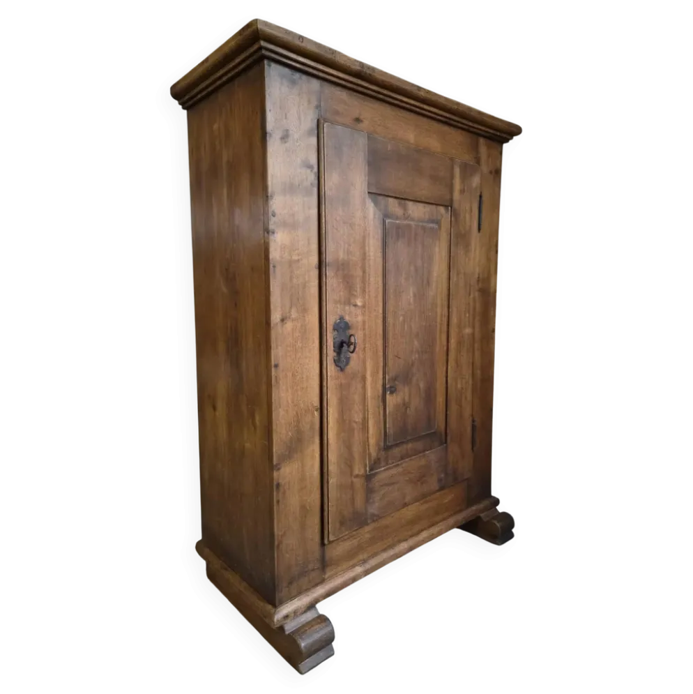 Armoire ancienne française en chêne à une porte, XVIIIe siècle