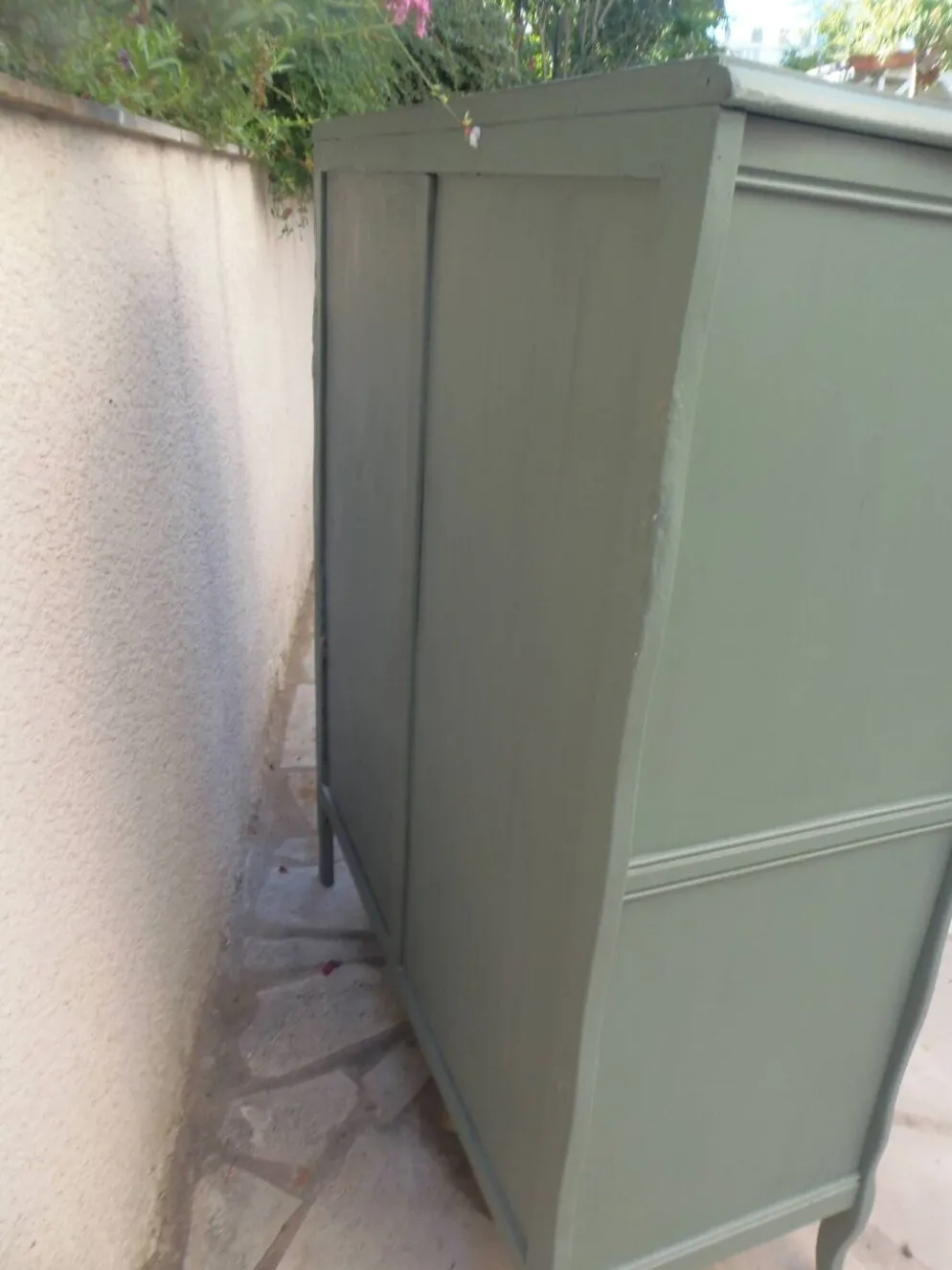 Armoire ancienne Green Smoke – Toile de Jouy .