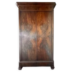 Armoire ancienne Louis-Philippe en loupe de noyer