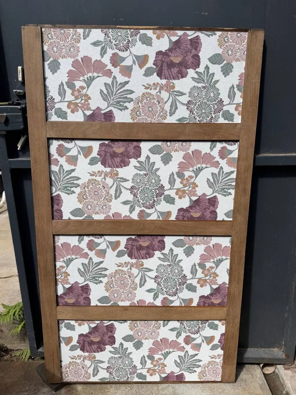 Armoire art déco chêne brut et miroir biseauté