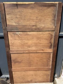 Armoire art déco chêne brut et miroir biseauté