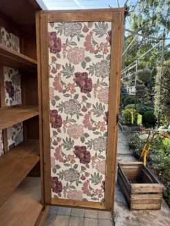 Armoire art déco chêne brut et miroir biseauté