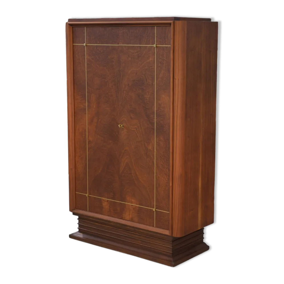 Armoire Art Déco en acajou mobilier d’art signé A. Bicchierini 1940’s