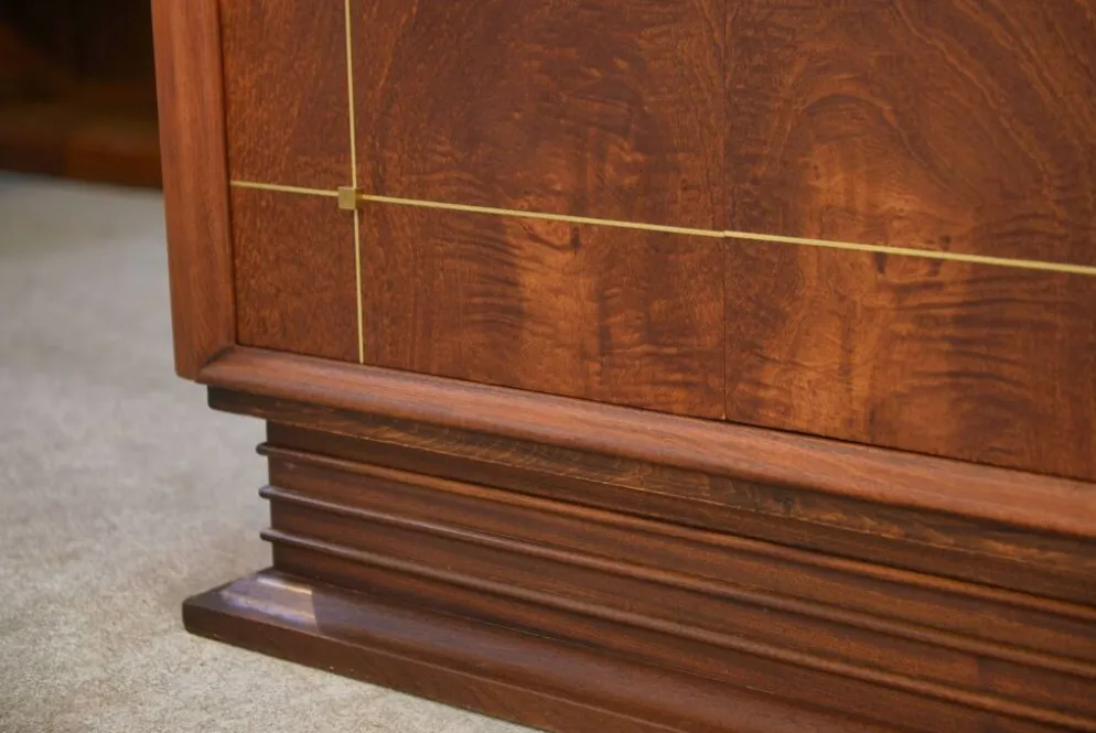 Armoire Art Déco en acajou mobilier d’art signé A. Bicchierini 1940’s