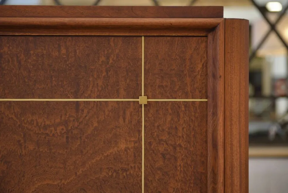 Armoire Art Déco en acajou mobilier d’art signé A. Bicchierini 1940’s