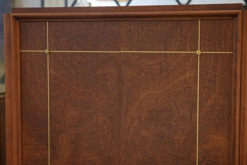 Armoire Art Déco en acajou mobilier d’art signé A. Bicchierini 1940’s
