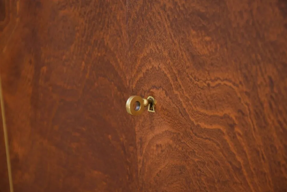 Armoire Art Déco en acajou mobilier d’art signé A. Bicchierini 1940’s