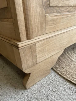 Armoire art déco en chêne bois brut