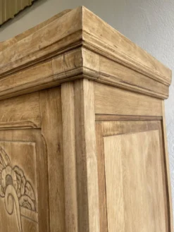 Armoire art déco en chêne bois brut