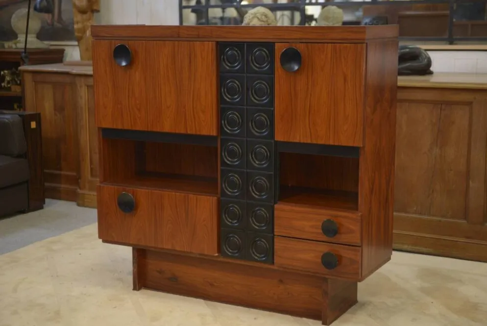 Armoire/bar brutaliste De Coene 1970’s