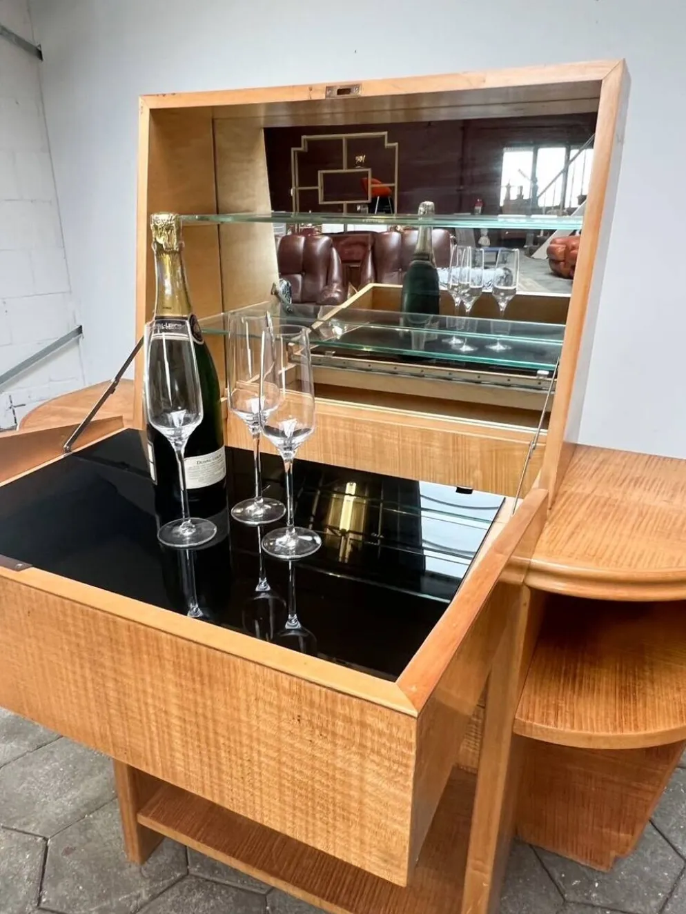 Armoire à boissons et bar vintage, années 1950