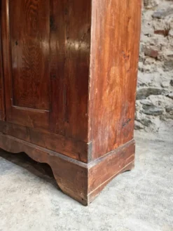 Armoire bonnetière ancienne en pin français – garde-robe rustique de campagne – vers 1900–1920