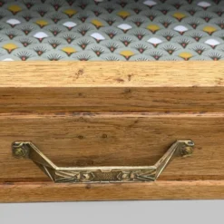 Armoire bonnetière parisienne art déco chêne brut et massif