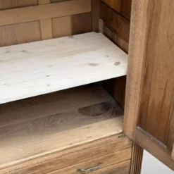 Armoire bonnetière parisienne art déco chêne brut et massif
