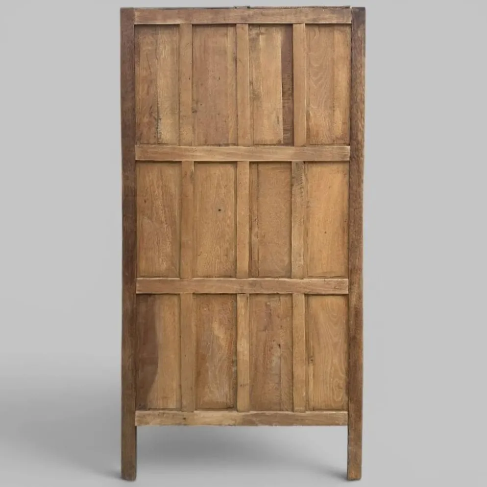 Armoire bonnetière parisienne art déco chêne brut et massif