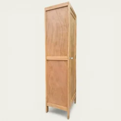 Armoire bonnetière parisienne bois brut 1950