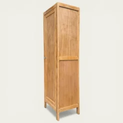 Armoire bonnetière parisienne bois brut 1950