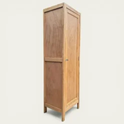 Armoire bonnetière parisienne bois brut 1950