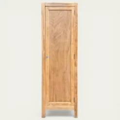 Armoire bonnetière parisienne bois brut 1950