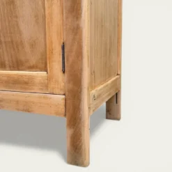 Armoire bonnetière parisienne bois brut 1950