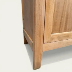 Armoire bonnetière parisienne bois brut 1950