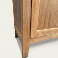 Armoire bonnetière parisienne bois brut 1950