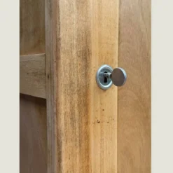 Armoire bonnetière parisienne bois brut 1950