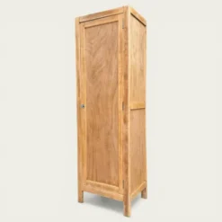 Armoire bonnetière parisienne bois brut 1950