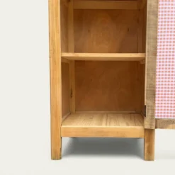 Armoire bonnetière parisienne bois brut 1950