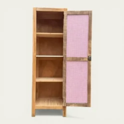 Armoire bonnetière parisienne bois brut 1950