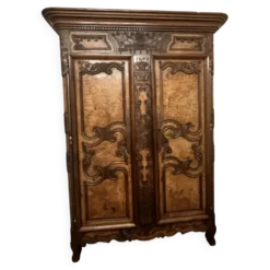 Armoire bressane ancienne-1876-loupe dorme et noyer - pièce de famille rare