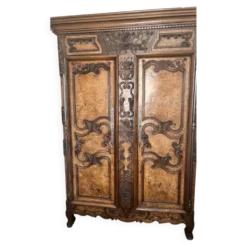 Armoire bressane ancienne-1876-loupe dorme et noyer - pièce de famille rare