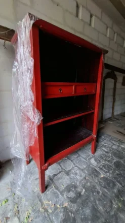 Armoire Chinoise Rouge - 19 Eme siècle