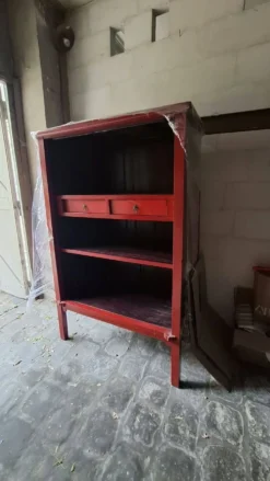 Armoire Chinoise Rouge - 19 Eme siècle