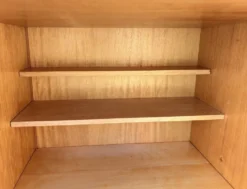 Armoire combinée vintage années 50 en acajou verni – scandinave