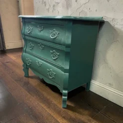 Armoire/commode/dressing baroque vintage vert émeraude