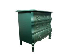 Armoire/commode/dressing baroque vintage vert émeraude