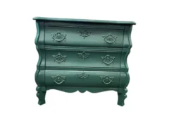 Armoire/commode/dressing baroque vintage vert émeraude