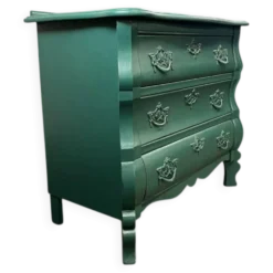 Armoire/commode/dressing baroque vintage vert émeraude