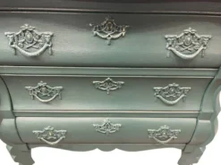 Armoire/commode/dressing baroque vintage vert émeraude