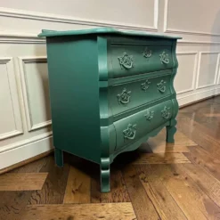 Armoire/commode/dressing baroque vintage vert émeraude