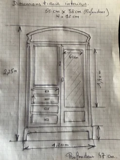 Armoire commode parisienne style hôtel art déco ou