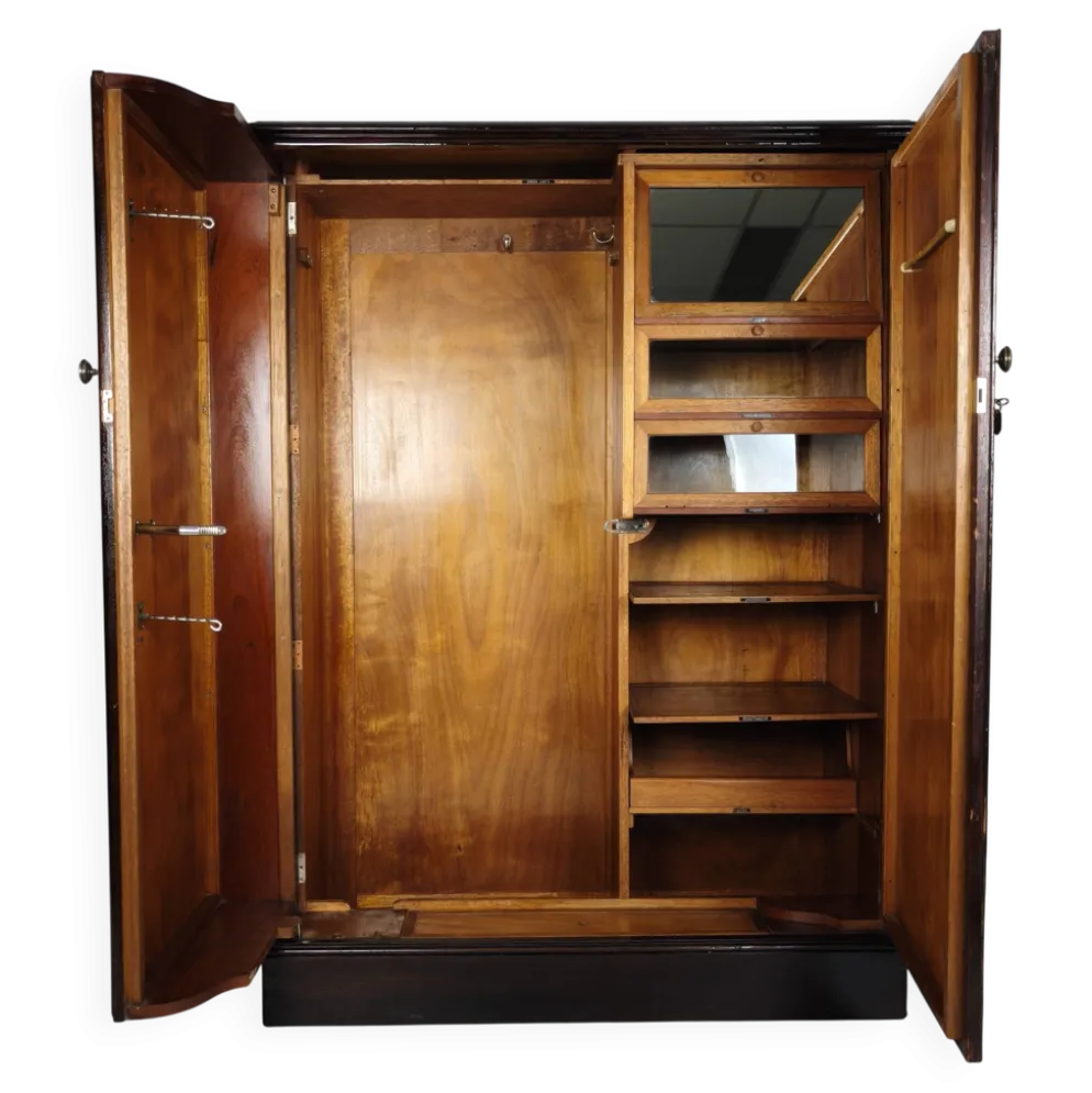 Armoire compacte pour homme en chêne Art Déco anglais