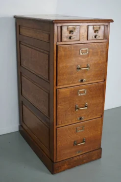 Armoire d'apothicaire / classeur en chêne français, années 1920/30