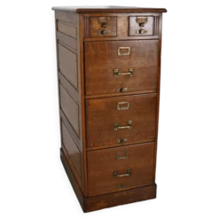Armoire d'apothicaire / classeur en chêne français, années 1920/30