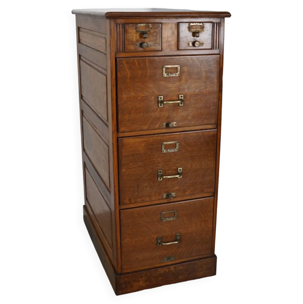 Armoire d'apothicaire / classeur en chêne français, années 1920/30