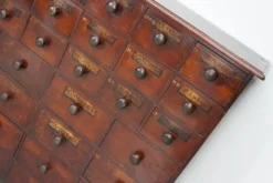 Armoire d'apothicaire / commode à tiroirs en bois dur antique, Angleterre, XIXe siècle