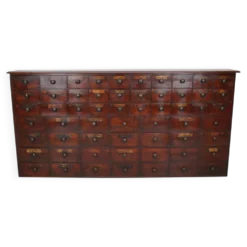 Armoire d'apothicaire / commode à tiroirs en bois dur antique, Angleterre, XIXe siècle