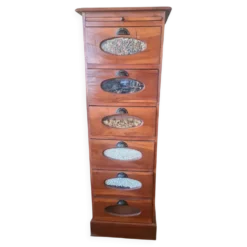 Armoire d'apothicaire / grainetier / mercerie (6 tiroirs)